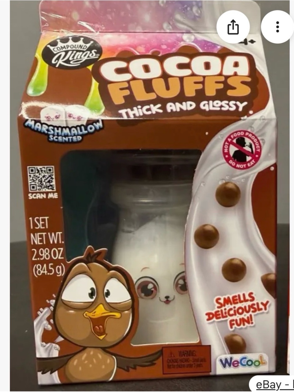 Compound Kings Cocoa Fluffs Marshmallow Scented Squishy Slime with mix ins